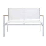 Komplet lounge 4 copë Jacie  metal-tekstilen e bardhë - Image 4