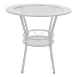 Set lounge Saylor 3pcs metal-pe bastun prej palme kacavjerrëse të bardhë - Image 3