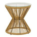 Tabela Mabil  rattan natyrore-qelqi D50x55cm