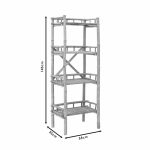 Calder shelf unit ngjyra natyrore 55x35x145cm - Image 6