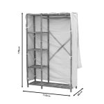 Raft bambu Jael, bambu natyrale-ekru 110x40x170cm - Image 4