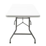 Tavolinë kampingu të palosshme komerciale Rodeo  korniza metalike ngjyrë e bardhë 152x60x74cm - Image 6