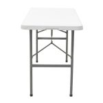 Tavolinë kampingu palosshme komerciale Rodeo  me kornizë metalike ngjyrë e bardhë 122x60x74cm - Image 5