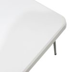 Tavolinë kampingu palosshme komerciale Rodeo  me kornizë metalike ngjyrë e bardhë 122x60x74cm - Image 7