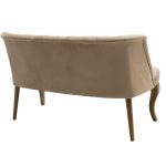 Divan 2 vendesh Loreta  kadife beige 123x65x73cm - Image 3