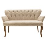 Samara divan  2-vendësh pëlhurë antike beige 130x64x78cm - Image 3