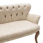 Samara divan  2-vendësh pëlhurë antike beige 130x64x78cm - Image 5