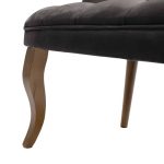 Divan 2 vendesh Loreta, stof kadife ngjyrë gri e errët, 123x65x73cm - Image 5