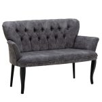 Divan 2 vendësh Samara, stof antik gri 130x64x78cm