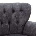 Divan 2 vendësh Samara, stof antik gri 130x64x78cm - Image 5