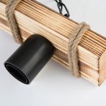 Drita tavani PWL-1027  Ε27 metal e zeze-natyrale 20x10x43cm - Image 4