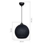 Llambë tavani Leshia, Ε27 e zezë D26x26cm - Image 4