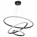 Llambë tavani PWL-1156, LED 60-80W e zezë D60x100cm - Image 3