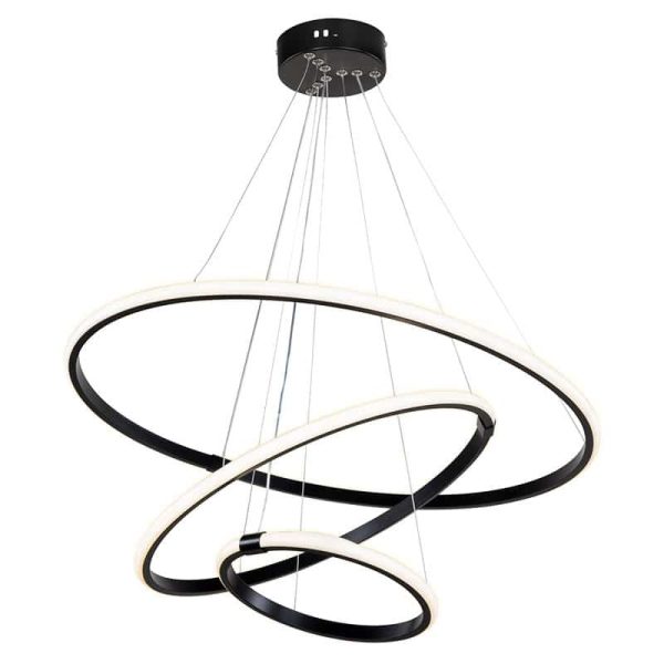 Llambë tavani PWL-1156, LED 60-80W e zezë D60x100cm