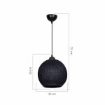 Llambë tavani Leshia, Ε27 gri D26x72cm - Image 4