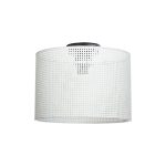 Stof i lehtë tavani Plega, me një dritë në nuancë krem, D30x21cm