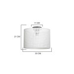 Stof i lehtë tavani Plega, me një dritë në nuancë krem, D30x21cm - Image 4