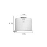 Llambë tavani Plega, stof kafe e çelur D30x21cm - Image 4