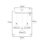 Llambë Triha, PP në nuancë të bardhë 60x22x90cm - Image 4