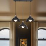 Llambë tavani Triha, me tre drita, në nuancë të zezë 60x22x90cm - Image 2