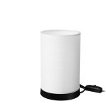 Llambë tavoline Fana, PVC në nuancë krem, D14x21cm