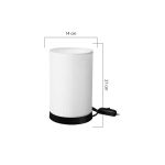 Llambë tavoline Fana, PVC në nuancë krem, D14x21cm - Image 4