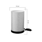 Llambë tavoline Fana, stof në nuancë bezhë D14x21cm - Image 3