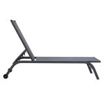 Shezlong Jaipur  alumini antracit-tekstilen gri të errët - Image 2