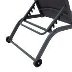 Shezlong Jaipur  alumini antracit-tekstilen gri të errët - Image 5