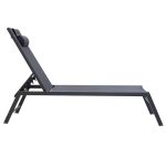 Shezlong Kiara  alumini antracit-tekstilen gri të errët - Image 2