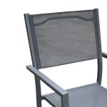 Armchair Moly  anthracite alumini-tekstile 61x56.5x87.5cm - Image 2