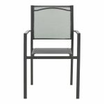 Kolltuk Confidence  metal i zi dhe tekstil i zi 54x54x86cm - Image 4