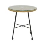 Acapulco  table black metal - pe rattan në hije natyrore D50x50cm - Image 2