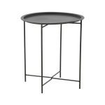 Tavolinë metalike Caius, në nuancë të zezë D46x52cm