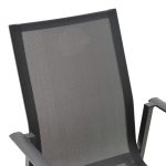 Karrige kopshti Dashiell, metal dhe tekstil i zi 71x58x94cm - Image 5