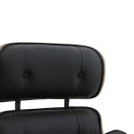 Karrige relaksuese Mirto, e bërë nga druri i ngurtë me ngjyrë arra dhe PU në ngjyrë të zezë, me dimenzion 80x80x96.5 cm. - Image 6