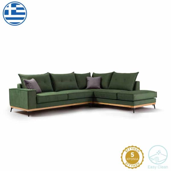 Divan qoshe luksoze II  majtë cep cypress-karbonit pëlhurë 290x235x95cm