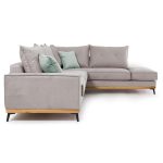 Divani i qoshes Luksi II  majtas pëlhurë qoshe elefant-ciel 290x235x95cm - Image 3