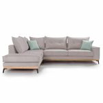 Divani i qoshes Luks II  pëlhurë qoshe e djathtë elefant-ciel 290x235x95cm - Image 2