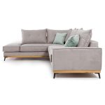 Divani i qoshes Luks II  pëlhurë qoshe e djathtë elefant-ciel 290x235x95cm - Image 3