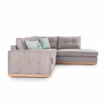 Divani i qoshes Boston  majtas pëlhurë qoshe elefant-ciel 280x225x90cm - Image 3