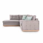 Divani i qoshes Boston  pëlhurë qoshe e djathtë elefant-ciel 280x225x90cm - Image 3