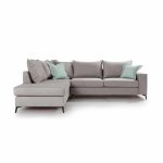 Divani i qoshes Boston  pëlhurë qoshe e djathtë elefant-ciel 290x235x95cm - Image 2