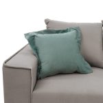 Divani i qoshes Pakoworld përrallor pëlhurë e kthyeshme elefant-ciel 240x165x95cm - Image 4