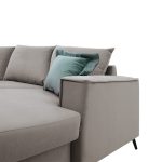 Divani i qoshes Pakoworld përrallor pëlhurë e kthyeshme elefant-ciel 240x165x95cm - Image 5