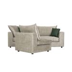 Divan polimorfik i kthyeshëm Artemis  ecru jastëk antik pëlhurë-gjelbër 240x187x95cm - Image 4