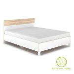 Dyfishtë Bed Awell Pakoworld ngjyra sonoma-bardhë 160x200cm