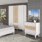 Gjoksi i 3 sirtarëve Awell  color sonoma-white 90x44x88.5cm - Image 2