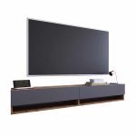 Handra  mur TV njësi me raft ngjyra anthracite-oak 180x31,5x29,5cm