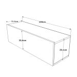 Serit  mur TV njësi në ngjyrë të bardhë-lis 100x31,5x29,5cm - Image 5